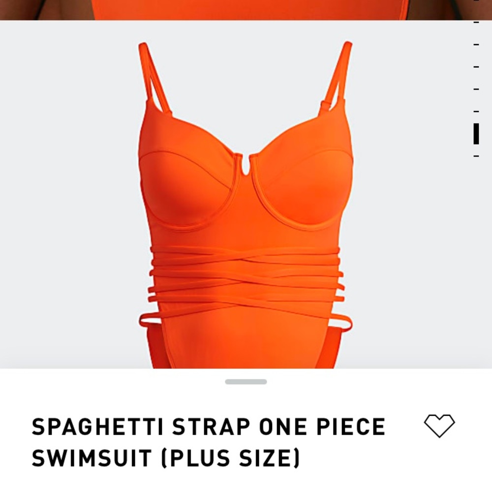 Adidas Ivy Park Spaghetti Strap One Piece Swimsuit